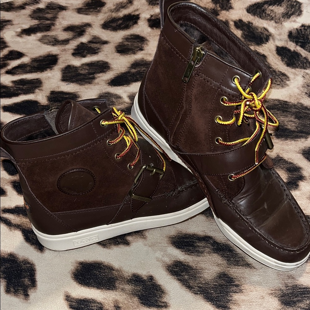 Polo by Ralph Lauren Dark Brown Leather Ranger Boots